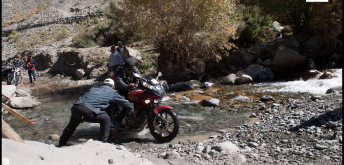 Water crossing on Motorcycle