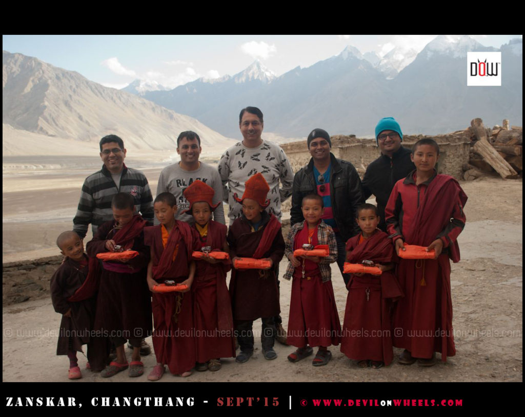 Spreading smiles in Zanskar Valley - Karsha Monastery
