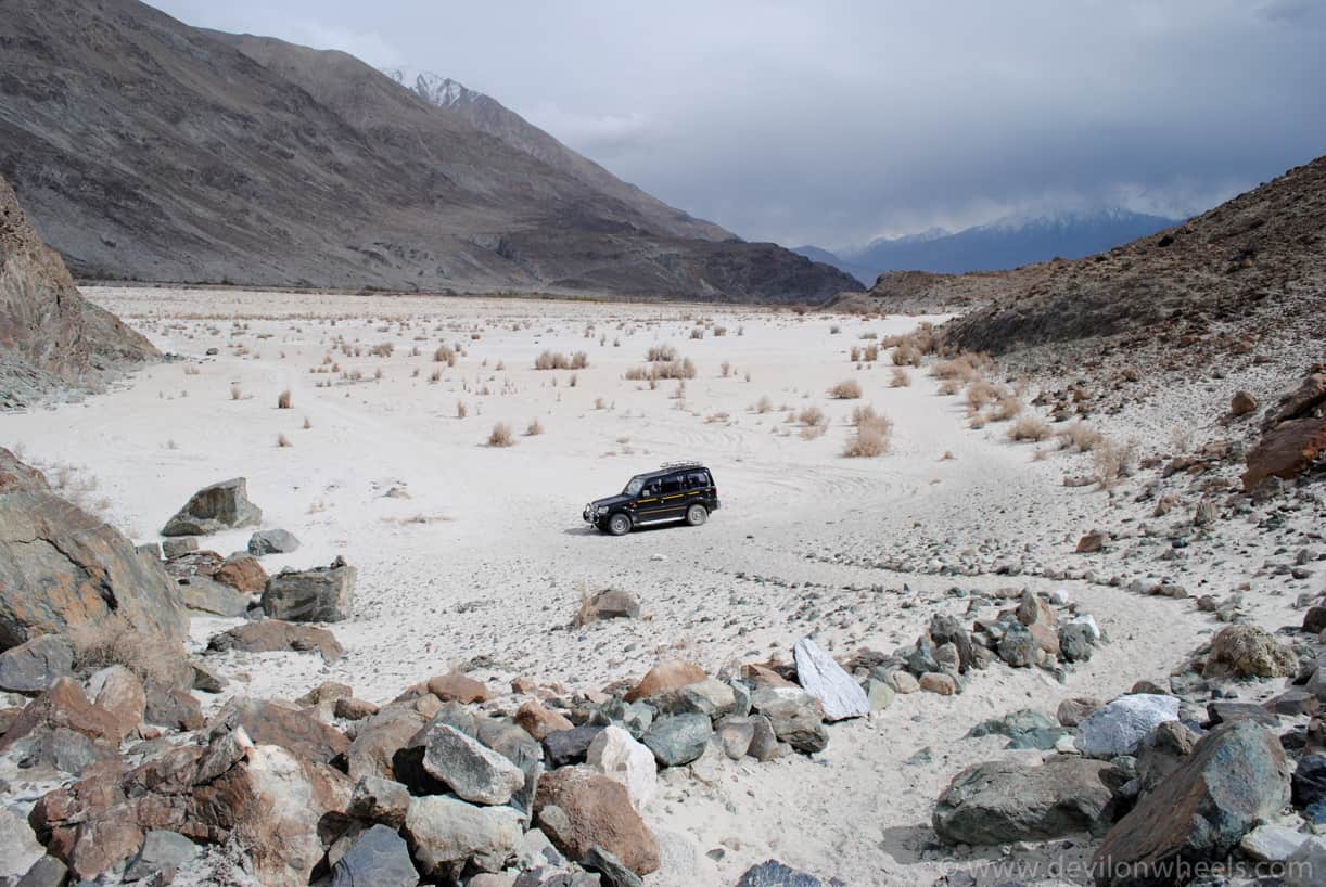 That day when you park your car in one of the most beautiful parking - Nubra Valley