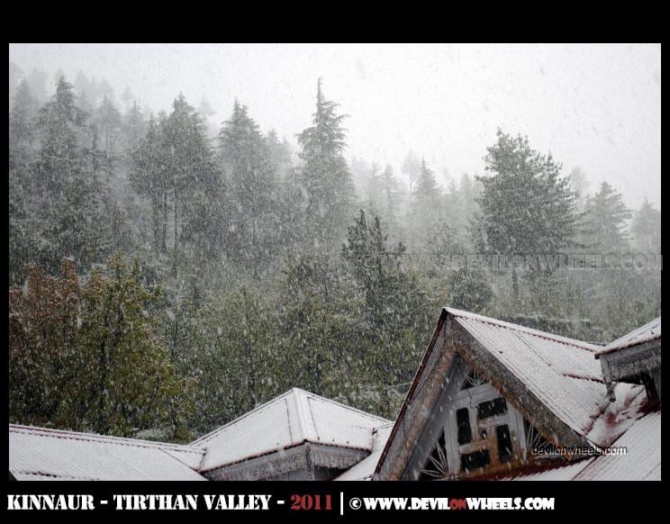 Snowfall at Kalpa, Kinnaur Valley
