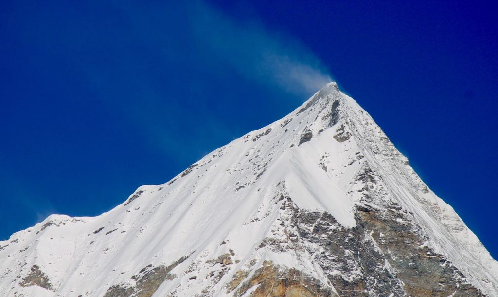 Smoking hot mountain, as seen on the trek to Gaumukh