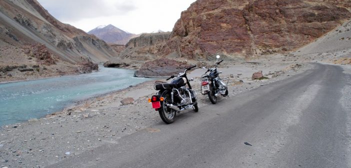 Bike Ride near Indus Zanskar Sangam