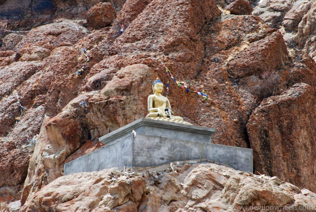 Maitreya Statue on a hilltop near Hemis monastery