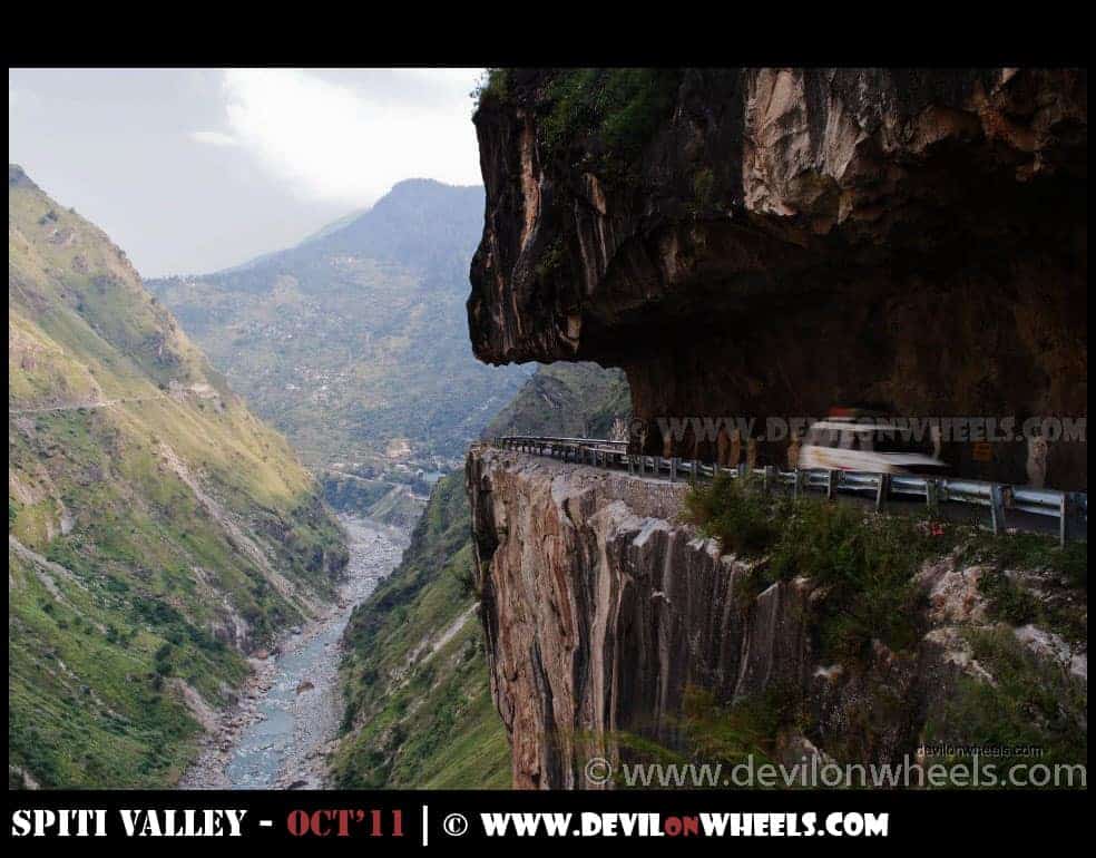 Making its way… through the mountains of Kinnaur Valley
