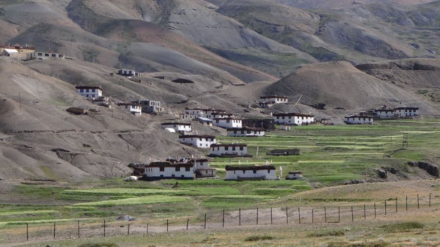 The houses in Langza village