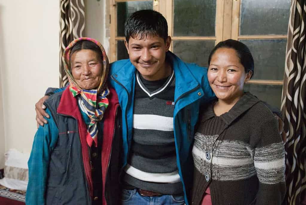 Chamba Ji (09596979829 / 09906999808) with his loving family - Best Ladakh Taxi Driver
