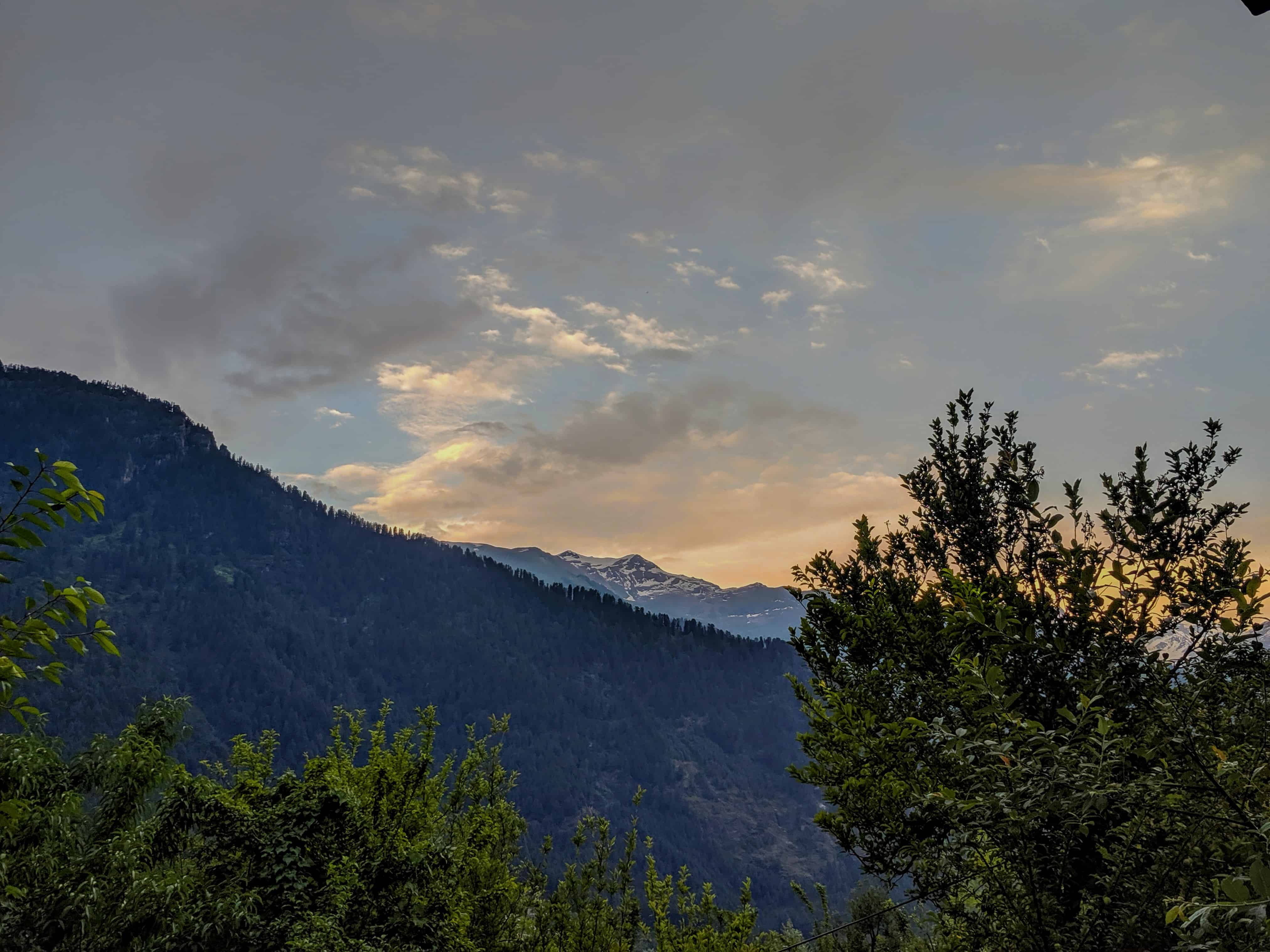 Beautiful Sunset in Parvati Valley