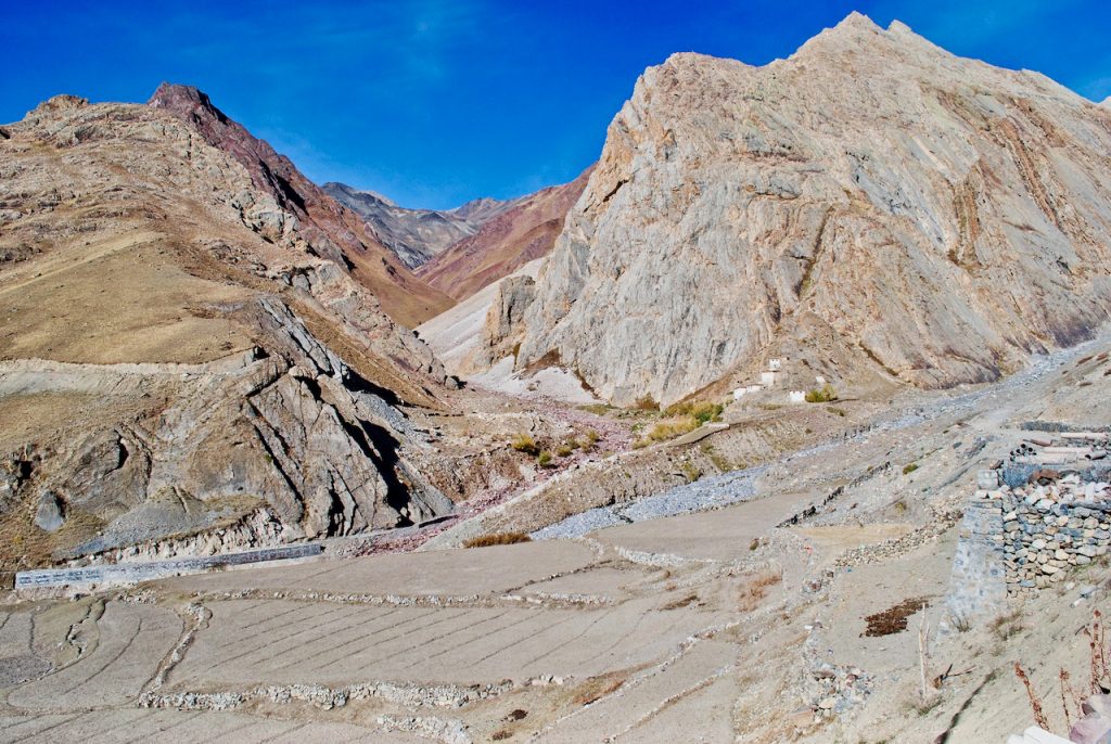 The trail and some portion of the road leading to Bhabha Pass Trek