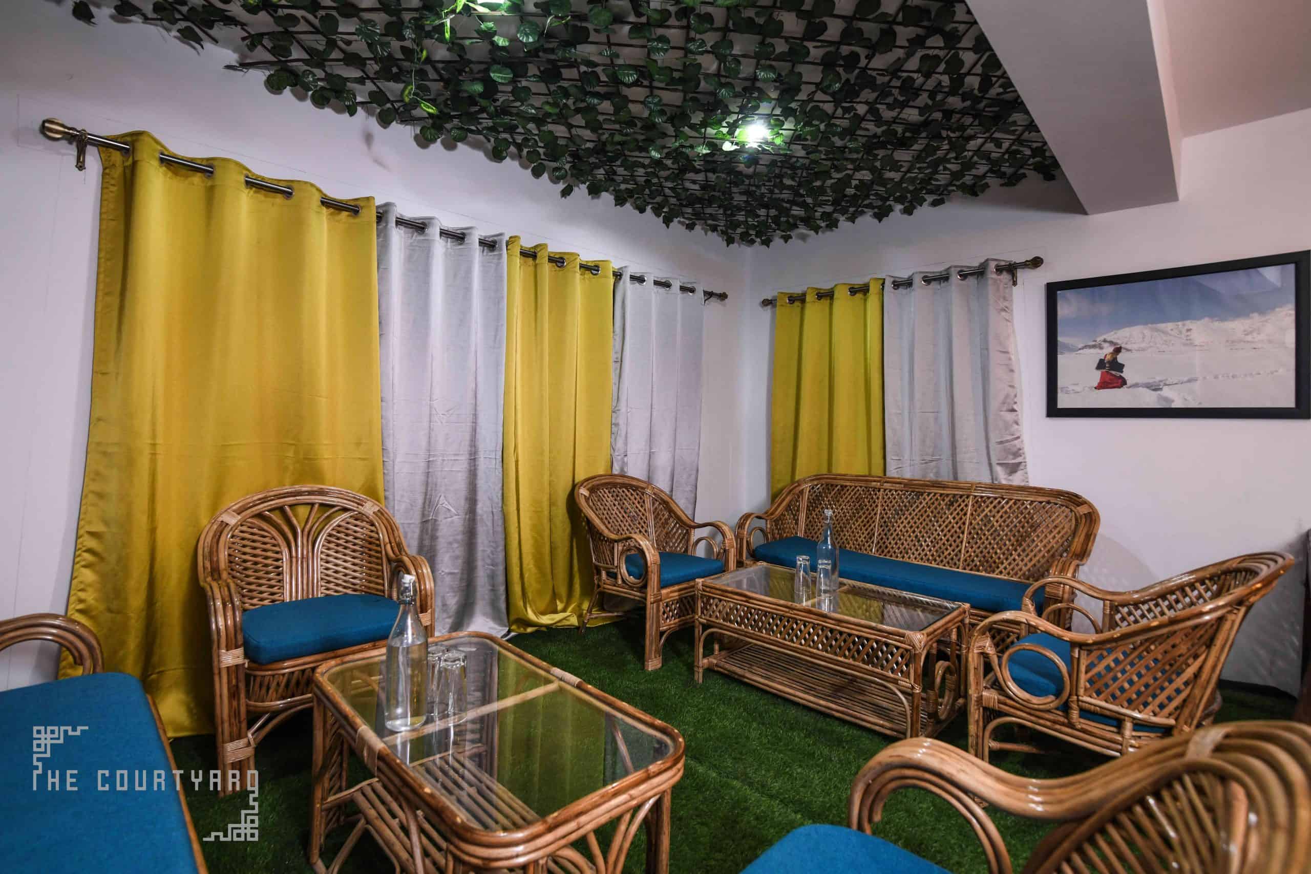 Lounge Zone in the Room - The Courtyard Hostel in Leh - Bunks & Beds