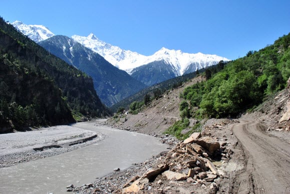 Hindustan Tibet Road near Reckong Peo Cut-off