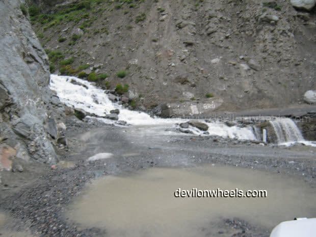 Water crossings or Nallas over Manali - Leh Highway