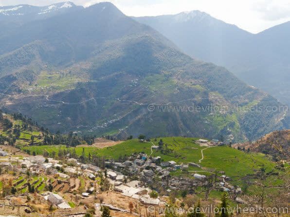 Views from Deoria Tal to Sari Village