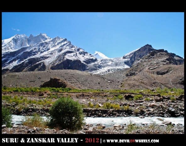 Parkachik Glacier in Suru Valley