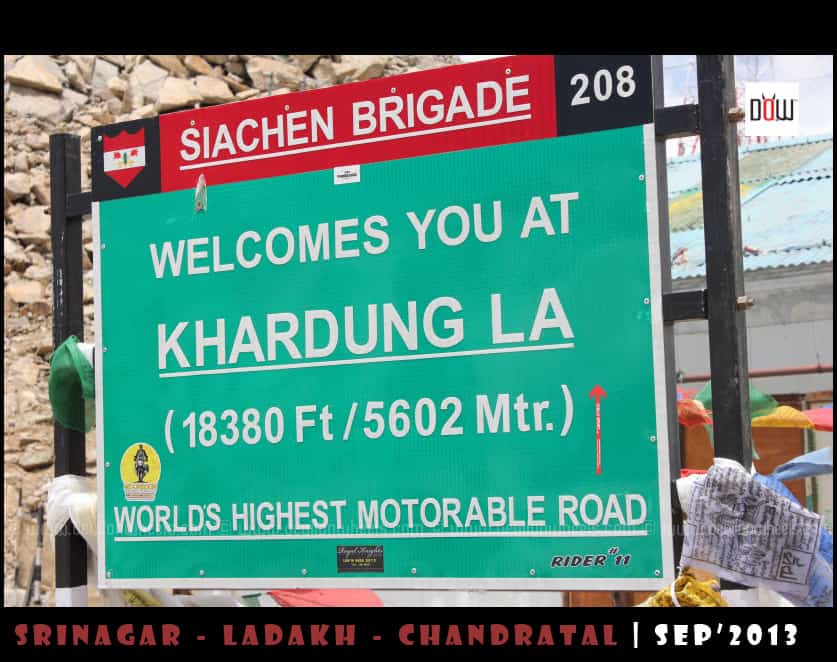 Khardung La, as claimed to be highest motorable road
