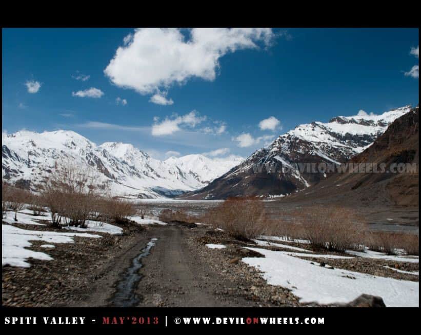 Moving towards Snowy Glaciers of Spiti Valley