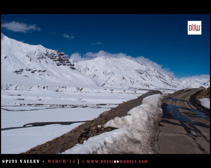 The snow white valley from Kaza to Kibber